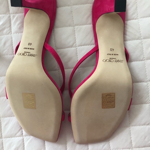 Jimmy Choo Size 40 Fuchsia Suede Maelie heels. - Picture 3 of 7
